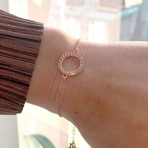 Adore by Swarovski Organic Circle Bracelet in Rose Gold